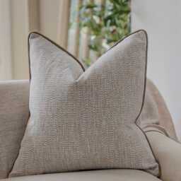 Textured Cream Beige Cushion Cover - Custom Throw Pillow - Textured Beige - thumbnail 3