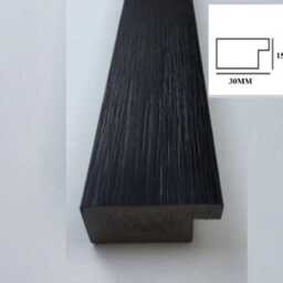 Black Wood Effect Picture Frame 3-Aperture White Mount - 6x4 Inches - thumbnail 3