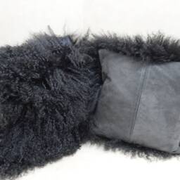 Cushions, Mongolian Sheepskin Cushions Covers 3 Sizes Made in UK - thumbnail 3