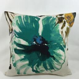 "Chivasso Fabric - Flowers Of Paradise Teal 20""x20" - thumbnail 2