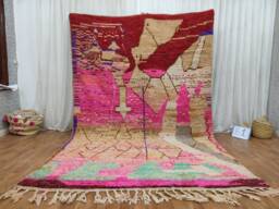 Handmade Wool Berber Rug, Abstract Tribal Design, 6.56 X 9.84 Ft - thumbnail 1