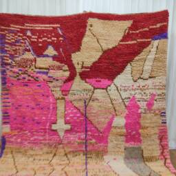 Handmade Wool Berber Rug, Abstract Tribal Design, 6.56 X 9.84 Ft - thumbnail 2