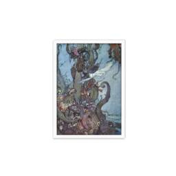 Mermaid Vintage Art Print Poster Wall Framed Mounted Antique Book Quirky Illustration Fairy Tale Edmund Dulac Sea Victorian Princess Pretty - thumbnail 2