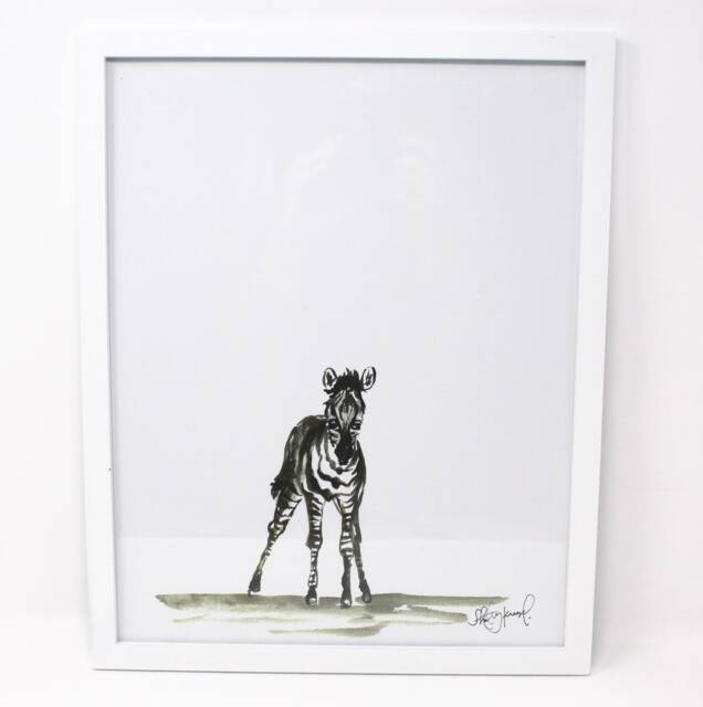 Baby Zebra Art Print - 11x14, Animal Art, Safari Animals, Home Decor, Nursery Wall - image 1