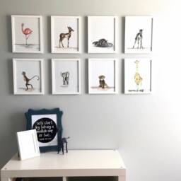 Baby Zebra Art Print - 11x14, Animal Art, Safari Animals, Home Decor, Nursery Wall - thumbnail 4