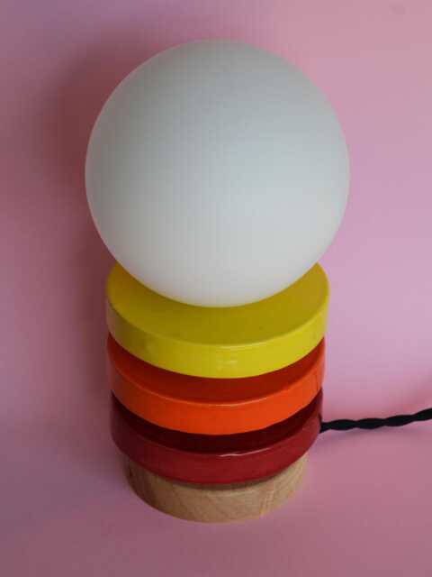 Handmade Ceramic Lamp - Glazed With Glass Globe & G9 Bulb - image 1