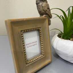 Photo Frame With Owl 5x7cm Small Resin Wood Effect Picture Desk Decor - thumbnail 2