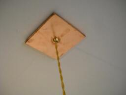 Pendant Light - Copper Sculpture & Handmade Paper Lantern Pale Yellow Unique Sculptural Fixtures - thumbnail 4