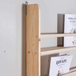 Kids' Pine Wood Bookshelf Montessori Reading Nook, Personalized Bookcase - thumbnail 3