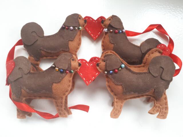 Handmade Tibetan Mastiff Felt Garland, Dog Decor - Lover Gift - image 1