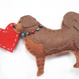Handmade Tibetan Mastiff Felt Garland, Dog Decor - Lover Gift - thumbnail 3