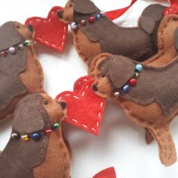 Handmade Tibetan Mastiff Felt Garland, Dog Decor - Lover Gift - thumbnail 2