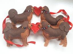 Handmade Tibetan Mastiff Felt Garland, Dog Decor - Lover Gift