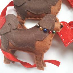 Handmade Tibetan Mastiff Felt Garland, Dog Decor - Lover Gift - thumbnail 4