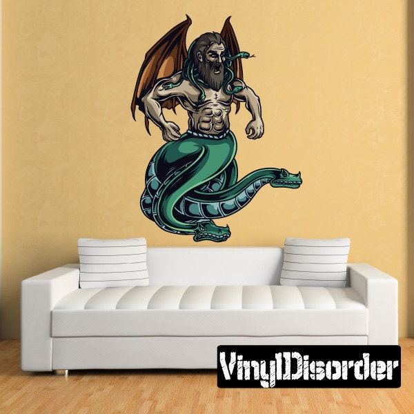 Mythical Creature Wall Decal - Fabric Vinyl Removable & Reusable Mythicalcreatureuscolor065Et