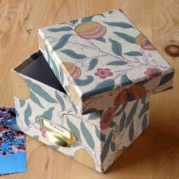 William Morris Photo Box Handmade Fruit Cream Design - 6x4 Or 7x5 - thumbnail 2