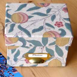 William Morris Photo Box Handmade Fruit Cream Design - 6x4 Or 7x5 - thumbnail 3