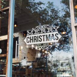 Merry Christmas & Happy New Year Window Sticker Xmas Shop Display Home Decoration Decal - thumbnail 2
