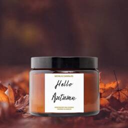 Soy Wax Autumn Scented Candle, Pumpkin Spice, Amber Jar Candle, Autumn Gift, Autumn Home Decor, Fall Candle, Container Candle, Candle Gift For Men - thumbnail 2