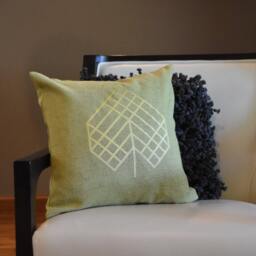 Poplar Leaf - Throw Pillow, Decorative Accent Pillow 18 - thumbnail 1
