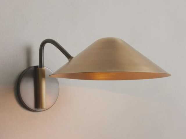 1950S Mid-Century Modern Brass Swing Arm Wall Sconce - Stilnovo Italian Diabolo Style Light Fixture - image 1