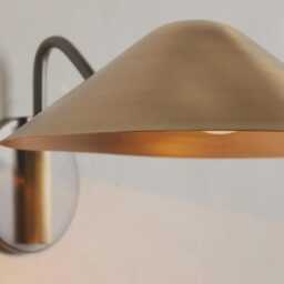 1950S Mid-Century Modern Brass Swing Arm Wall Sconce - Stilnovo Italian Diabolo Style Light Fixture - thumbnail 2