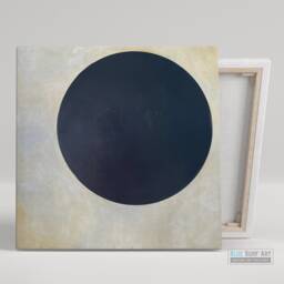 Black Circle Painting Kazimir Malevich Style, Abstract Oil On Canvas - thumbnail 2