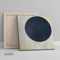 Black Circle Painting Kazimir Malevich Style, Abstract Oil On Canvas - thumbnail 3
