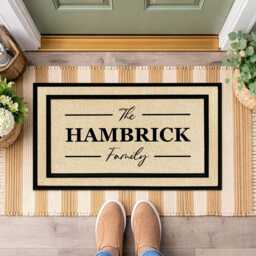 Personalised Family Name Entry Doormat, Tough Weatherproof Rug - thumbnail 3