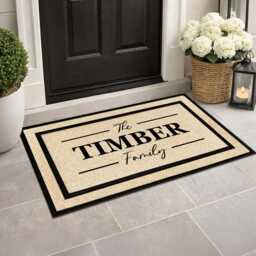 Personalised Family Name Entry Doormat, Tough Weatherproof Rug - thumbnail 2