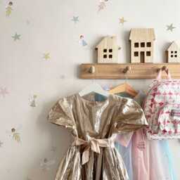 Fairy & Stars Fabric Wall Stickers - Eco-Friendly, Removable, Reusable Decals For Kids' Bedrooms, Playrooms & Nurseries - thumbnail 2