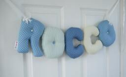 Personalized Baby Gift. Boys Nursery Wall Hanging. Nursery Name Banner. Boy Baby Shower. Customised Garland