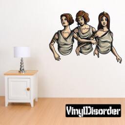 Greek Goddess Siren Wall Decal - Fabric Vinyl Removable & Reusable Greekgoduscolor011Et