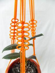 Orange Macrame - Plant Hanger 24 Inches 3mm Mini Hanging Planter Macrame Plant Holder Planter Patterns Wall Hanging - thumbnail 1