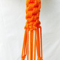 Orange Macrame - Plant Hanger 24 Inches 3mm Mini Hanging Planter Macrame Plant Holder Planter Patterns Wall Hanging - thumbnail 3