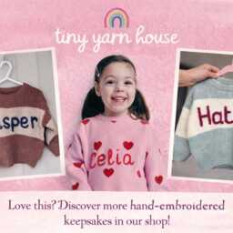 Personalised Rainbow Name Cushion - Hand Embroidered Kids Nursery Decor Custom Baby Gift - thumbnail 4