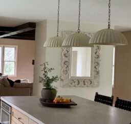 Set Of 2 Clay Pendant Lights, Handmade Ceramic Kitchen Island Lighting - thumbnail 1