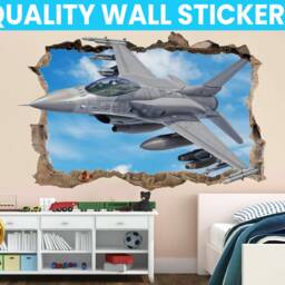 Fighter Jet Wall Decal Sticker Mural Poster Print Art Home Bedroom Office Decoration - thumbnail 2