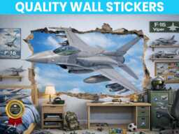 Fighter Jet Wall Decal Sticker Mural Poster Print Art Home Bedroom Office Decoration - thumbnail 1