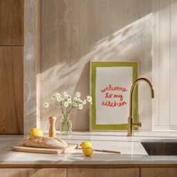 Welcome To My Kitchen Print, Illustration Wall Art, Typography Poster, Colourful Hand Drawn Prints, Retro Wall, Unframed - thumbnail 3