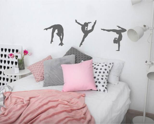 Gymnastics Wall Decals, Gymnast Art, Decor, Stickers, Decor - image 1