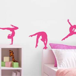 Gymnastics Wall Decals, Gymnast Art, Decor, Stickers, Decor - thumbnail 3