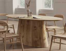 Oak Modern Dining Table 098 - thumbnail 3