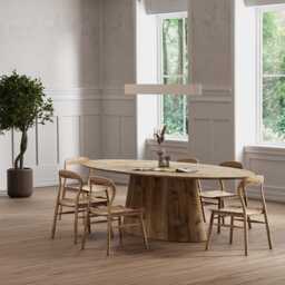 Oak Modern Dining Table 098
