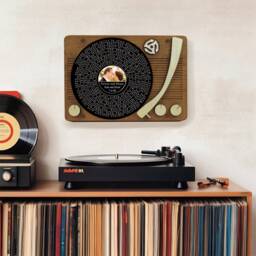 Solid Wood Custom Song Lyrics Vinyl Record Art Wall Hanging - Personalized Photo Print - thumbnail 3