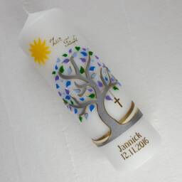 Christening Candle Tree Of Life, Including Inscription - thumbnail 2