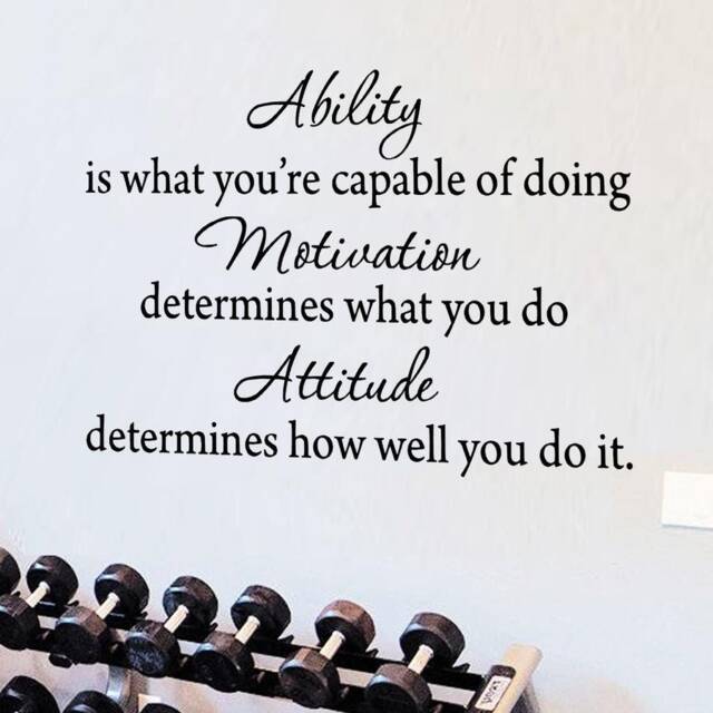 "Motivational Sports Wall Decal - ""Ability Is What You're Capable Of Doing" - image 1
