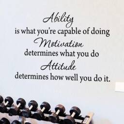 "Motivational Sports Wall Decal - ""Ability Is What You're Capable Of Doing" - thumbnail 1