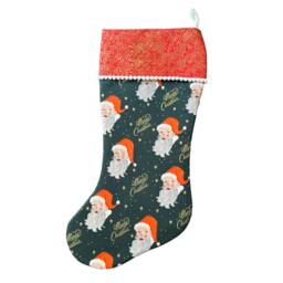 Rifle Paper Co Holiday Classics Ii - Santa Evergreen Metallic Fabric Christmas Stocking - thumbnail 2