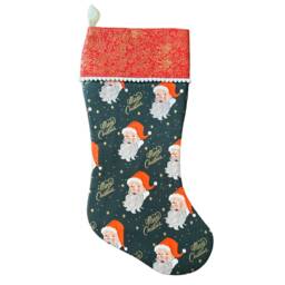 Rifle Paper Co Holiday Classics Ii - Santa Evergreen Metallic Fabric Christmas Stocking - thumbnail 3